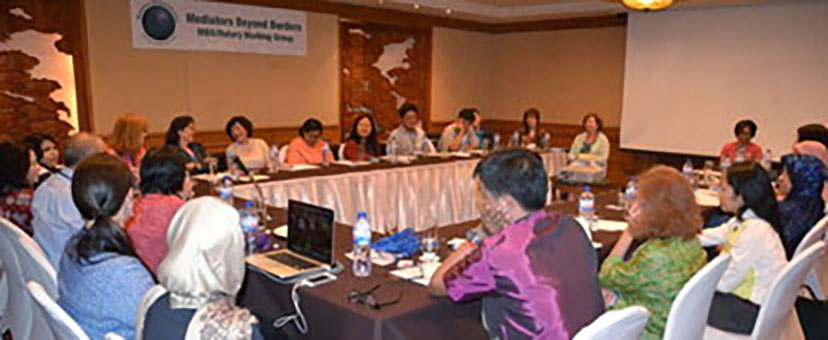Women of various nationalities in a conference 