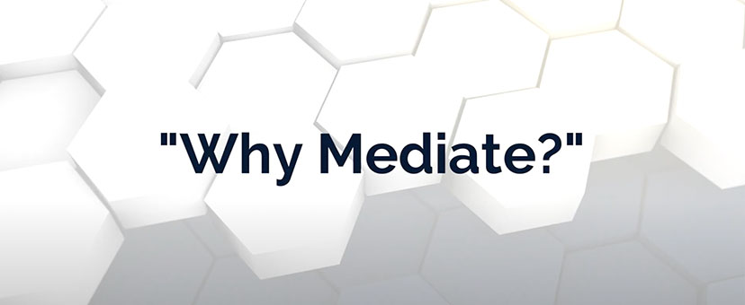 Video screen with “Why Mediate” Headline